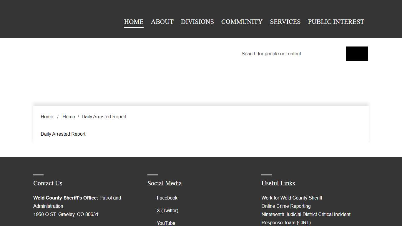 Daily Arrested Report Weld Sheriff